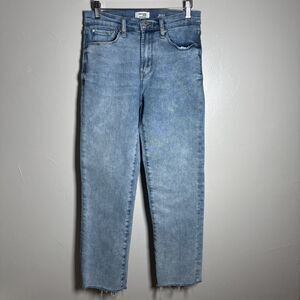 Kensie Jeans The Allie High Rise Slim Straight Women's Size 4/27 Frayed Hem
